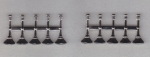 5 Bugles Parallel 1" Silver Collar Epaulet Pins